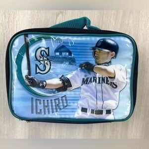 Vintage Seattle Mariners Ichiro Suzuki Lunchbox Bag Zip Up Padded PVC Vinyl 2004